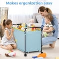 thumbnail image 3 of Extra Large Toy Box, 180L Toy Storage Organizer with Wheels, Metal & Oxford Cloth Toy Chest With Handle, Toy Box for Living Room Area, Nursery, Bedroom, Playroom, Toy Boxes for Boys, Girls, Kids, 3 of 14