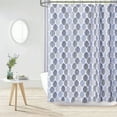 thumbnail image 2 of GlowSol Shower Curtain 72 inches Long Fabric Fall Shower Curtains Scandi Leaf Print Heavy Duty Shower Curtain for Bathroom Bathtub, Navy Blue, 1 Set, 2 of 6