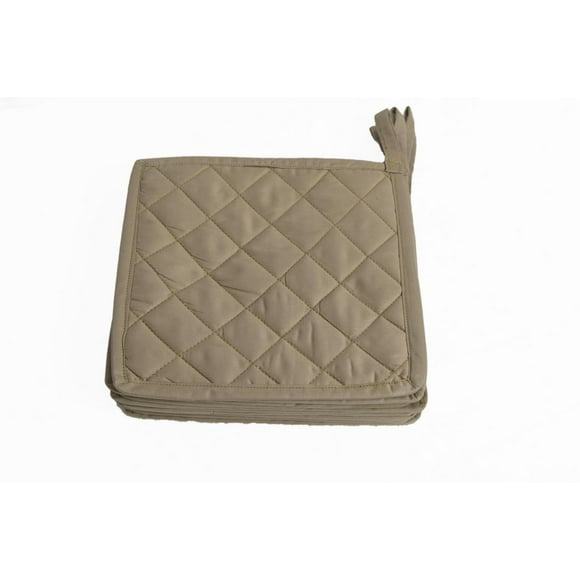 HM Covers 100% Cotton (Pack of 70) Pot Holder 7" x 7" Square, Solid Taupe Color Everyday Quality Kitchen Cooking, Heat Resistance!! - Made