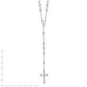 Auriga Fine Jewelry 925 Sterling Silver Polished Rosary Necklace for Women 26