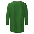 thumbnail image 6 of Odbmxy 3/4 Sleeve Womens Tee Shirts Plus Size Shamrock St. Patty's Day Womens Shirts Holiday Casual Green Patriotic Loose Shirts, 6 of 7