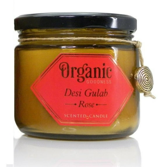 Song of India Organic Goodness Desi Gulab Rose Soy Scented Candle Made in India
