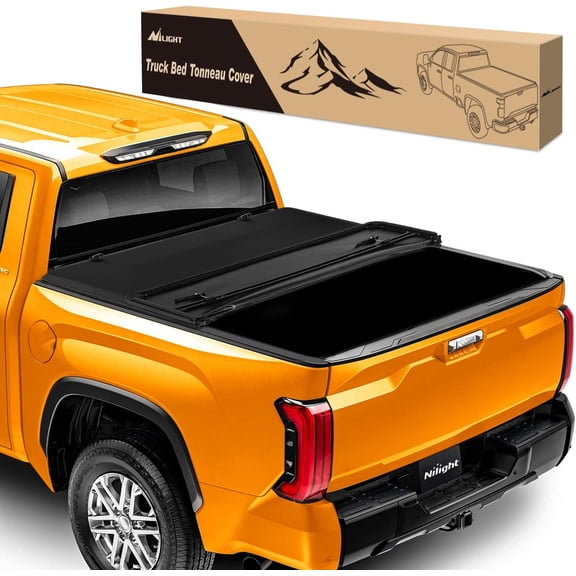 Nilight Soft Tri-fold Truck Bed Tonneau Cover Compatible with Toyota Tundra 2022 2023 2024-5.5ft