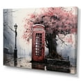 thumbnail image 2 of Designart "Fading Conversations Pink Telephone Booth" Telephone Booth Wall Art Living Room, 2 of 5