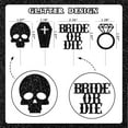 thumbnail image 5 of 24Pcs Bachelorette Bride or Die Cupcake Toppers, Gothic Cupcake Toppers Glitter Bachelorette Party Decoration Cross Tombstone Skeleton Cupcake Toppers for Wedding Engagement Bridal Shower, 5 of 6