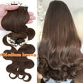 thumbnail image 2 of SEGO Curly Tape in Hair Extensions 100% Real Remy Human Hair Long Silky Thick Hair Gold Hair Acessories Black/Blonde/Gray/White Hair, 2 of 8