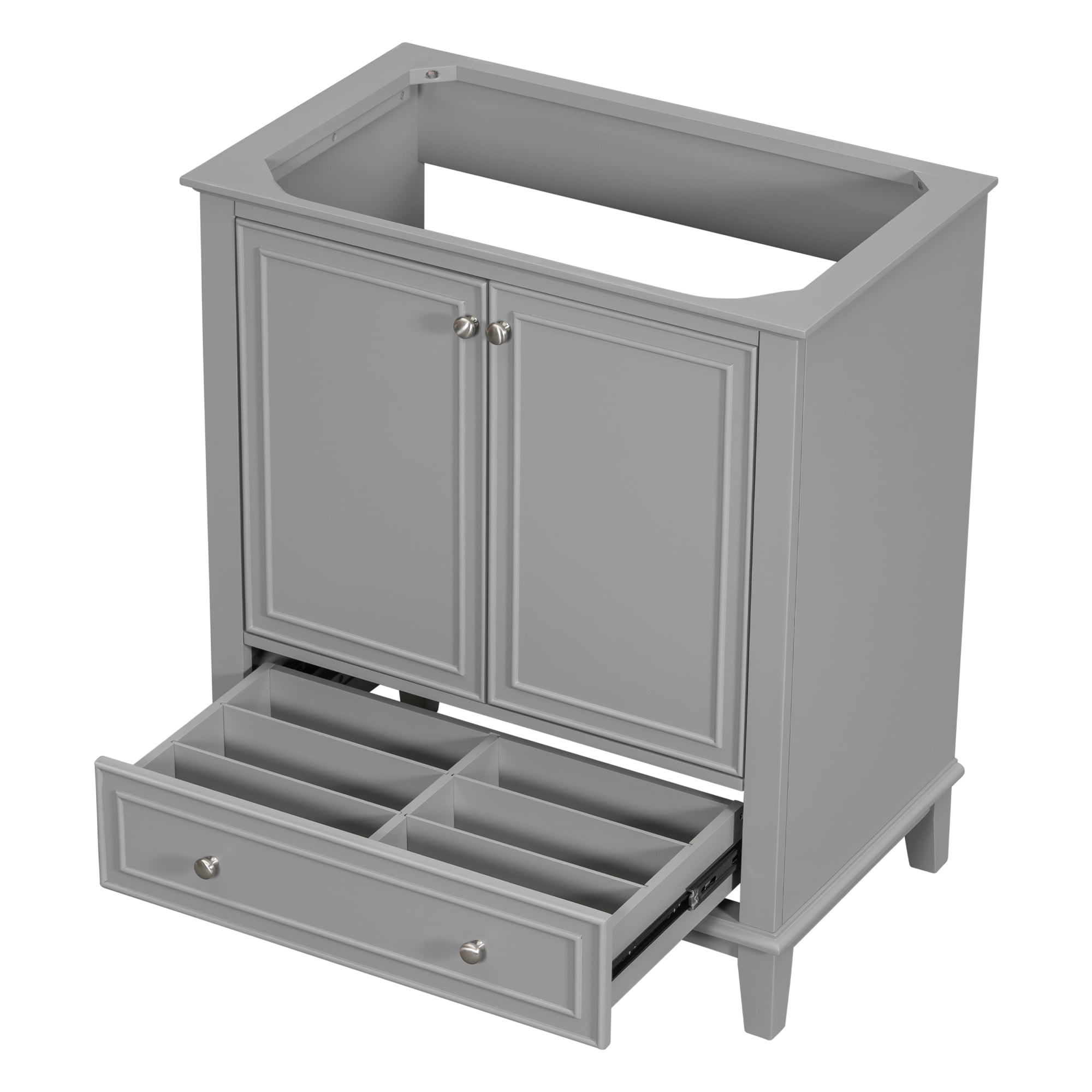 Furvclv 30" Bathroom Vanity, Bathroom Storage Cabinet Without Sink, Multi-functional Bathroom Vanity With Doors Drawers Adjustable Shelf, Solid Frame MDF Board Cabinet