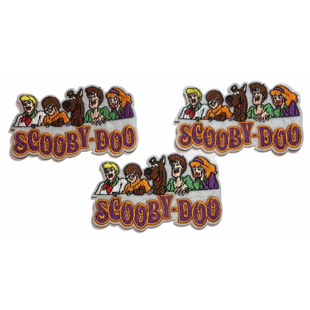 Scooby Doo Group Logo Embroidered Iron On Patch Set of 3 Patches