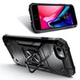 thumbnail image 2 of Nagebee Phone Case Compatible for iPhone 8 Plus / 7 Plus / 6S Plus / 6 Plus with Tempered Glass Screen Protector, Full-Body Protective [Military-Grade], Magnetic Car Mount Ring Holder Cover (Black), 2 of 6