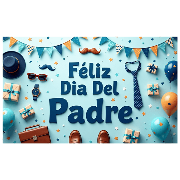 Colorful Design Father's Day Party Banner Decorative Gifts Celebration for Father's Day Party, Indoor Decoration, Event Backdrop