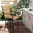 thumbnail image 4 of Outdoor Bar Stools Set of 2 | 360° Swivel for Balcony, Poolside Use | High - Density Mesh & Steel Frame | Comfort with Footrests and Curve Backrests, 4 of 5