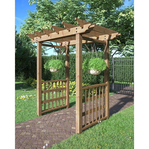 Vita Springwood Cedar Wood Arbor, Golden Brown, VA68900