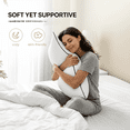 thumbnail image 6 of Dream Living Fiber Pillow Standard Size 1 Pcs only, Hotel Quality, Down Alternative Bed Pillow for Side, Back, And Stomach Sleepers, White 18x28 inch, 6 of 6