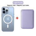 thumbnail image 1 of Funda de cuero transparente con tarjetero para iPhone, 15 Pro Max, 14, 13, 12, 11, XR, XS, X, 7, 8 Plus, Mini, Magsafe, cubierta de carga inalámbrica, 1 of 4