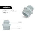 thumbnail image 4 of Green Expert Plastic Adapter Kit 1" NPT Male to 3/4" GHT Male for Water Pumps and Hoses Easy Connection Well Pump Connector Accessory Replacement, 2PCS, 4 of 6
