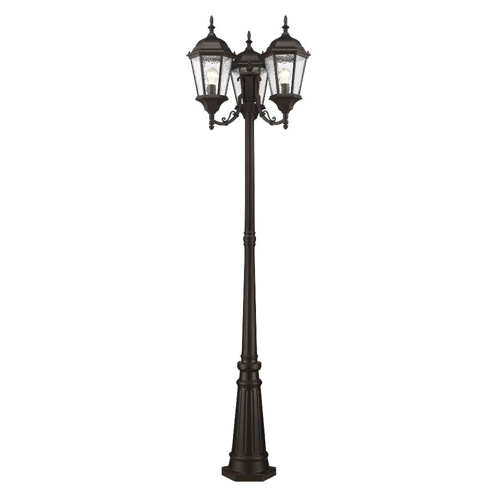 Livex Lighting Hamilton 3 Light Outdoor 3 Head Post