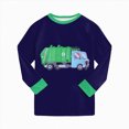 thumbnail image 5 of TOWED22 Toddler Boys Fall Winter Outfits 2Pcs Long Sleeve Printed Round Neck Pullover Top Elastic Waist Joggers Soft Clothes(Blue,3-4 Y), 5 of 7