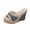 Blue, variant on Hinvhai Women's Denim Espadrille Platform Wedge Sandals Fashion Woven Open Round Toe Slingback Slip On Slippers Summer Casual Dress Slide Sandals Black 7.5(40)
