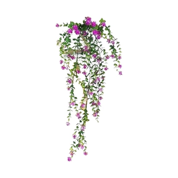 Cinvoph Artificial Plants Hanging Ornament Fake Eucalyptus Decor for Home Living Room Entryway Patio Bedroom Wall Decor Outdoor 30" Purple