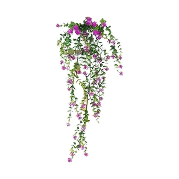 Flores artificiales colgantes, enredaderas de flores artificiales, clorofito, flores artificiales de plástico, flores para exteriores.
