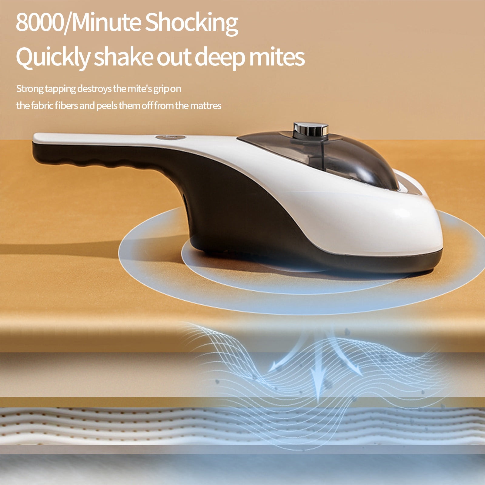 PPgejGEK Mattress Vacuum Cleaner, Tail Hot Air,Usb Charging Remover, 10kpa Strong Suction,High Frequency Slap Removal, Can Clean Sofa, Carpet Holiday