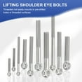 thumbnail image 4 of Uxcell Lifting Shoulder Eye Bolts, Machinery Shoulder Lifting Screw Bolt 304 Stainless Steel Threaded Screw Eyebolt M5x54mm 10, 4 of 7