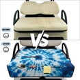 thumbnail image 6 of Yuyamidu Blue Golf Cart Seat Covers Whilpool Tie Dye Club Car Seat Towel with Front Pockets for 2 Person Seats Portable Travel Sports Golf Cart Accessories, 6 of 8