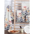 thumbnail image 2 of Pink Spring Floral Kitchen Dish Towels for Drying Dishes Set of 4, Elegant Flowers Farmhouse Botanical Wooden Waffle Weave Microfiber Hand Tea Bathroom Towels Quick Dry & Absorbent Towel 15.7x23.6, 2 of 7