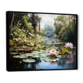 thumbnail image 2 of Designart "Jade Lotus China Art painting I" Chinese Floater Framed Wall Art Living Room, 2 of 7