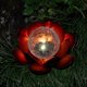 thumbnail image 5 of Decoración de luz solar de loto, flor de metal, impermeable, jardín, luz LED blanca cálida, bola de cristal agrietada para patio, césped, pasarela, mesa Zhivalor WMZY-1165, 5 of 6