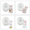 thumbnail image 6 of HINTRMENT Wine Bottle Stopper Projects 4Pcs Rabbit Design Silicone Mold Mould 6.4X4.6Cm, 6 of 8
