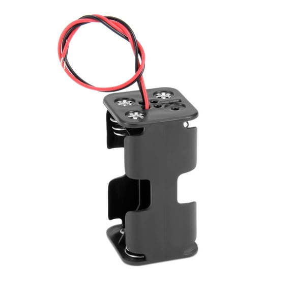 Uxcell 6V Battery Holder Case Storage Box 4 x 1.5V AA Batteries line without Terminal