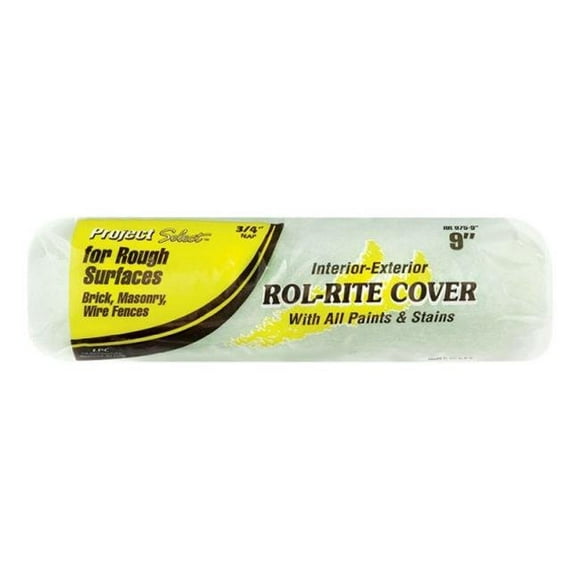 Rol-Rite RC11450900 Project Select Polyester Paint Roller Cover  9 in.  0.75 in. NAP - pack of 12