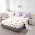 thumbnail image 5 of Homewish Purple Bow Ghost Print Twin Bedding for Kids, Skull Daisy Bat Flower Bedding Comforter Set, Halloween Reversible, 7 Pieces, 5 of 7