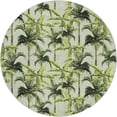 thumbnail image 2 of Addison Rugs Dream Shag Premium Machine Washable Transitional Palm Trees Green Round Rug, 8' x 8', 2 of 8