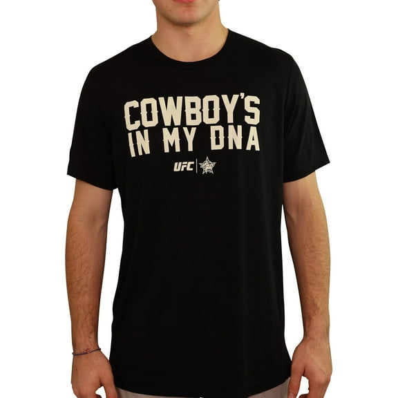 UFC Mens Cowboy's In My DNA Graphic T-Shirt, Black, Large
