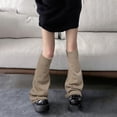 thumbnail image 2 of Fgnfyis Durable Stockings for Home and Leisure Comfortable Slim Fit for Winter Versatile Accessories Women's Knitted Leg Warmers Coffee, 2 of 4