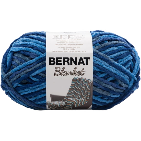 Bernat Blanket North Sea Yarn - 2 Pack of 300g/10.5oz - Polyester - 6 Super Bulky - 220 Yards - Knitting/Crochet