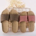 thumbnail image 2 of Flax Tatami Slippers No Slip Indoor Slippers Open Toe, 2 of 6