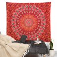thumbnail image 2 of Tapiz RAJRANG de Algodón Mandala 76x102cm Rojo Boho, 2 of 6