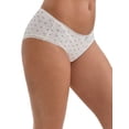 thumbnail image 5 of INSPIRE CHIC Women's Flower Print Mid-Waisted Full Coverage Briefs Elastic Comfortable Breathable Cotton Underwear M Light Beige, 5 of 5