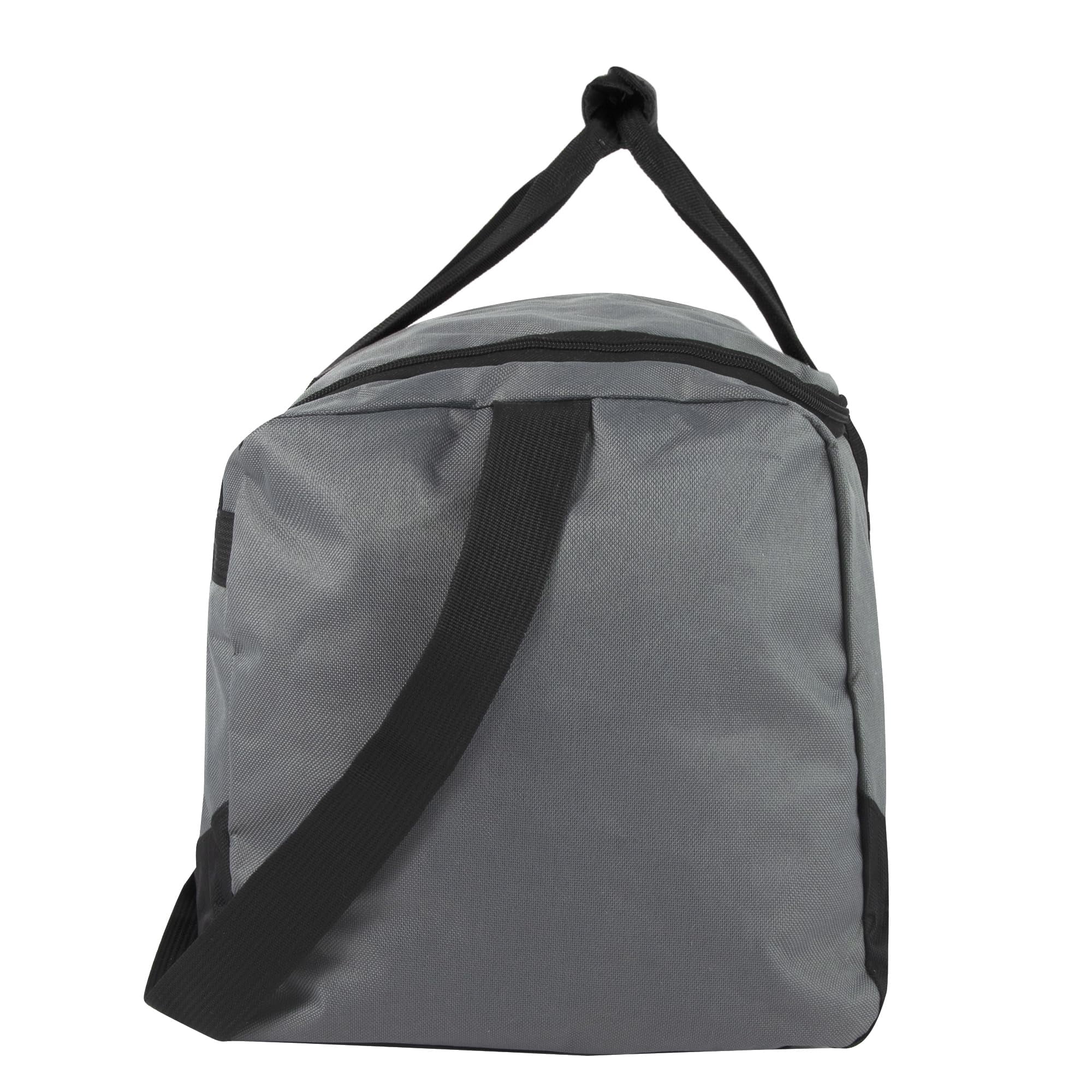 24 Pack of Bulk Wholesale 20 Inch 40 Liter Weekender Overnight Duffel Shoulder Bags for Sports, Travel and Commute in Gray