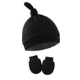 thumbnail image 3 of BULLPIANO 3 Set Baby Hat and Mittens Set Newborn Baby Beanie Caps No Scratch Mittens Set for Baby Boys Girls 0-6 Months, 3 of 9