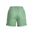thumbnail image 7 of KIHOUT Women's Casual Denim-like Shorts Elastic Drawstring Waist Folded Hem Pocketed High Waisted Summer Spring Wear, 7 of 7