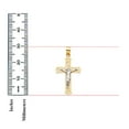 thumbnail image 2 of Gold 14K Two Tone Jesus Crucifix Cross Religious Pendant For Necklace or Chain, 2 of 8