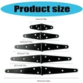 thumbnail image 3 of Black Shed Door Gate Hinges with Screws Decorative Strap Hinge for Wood Gate, 3 of 12