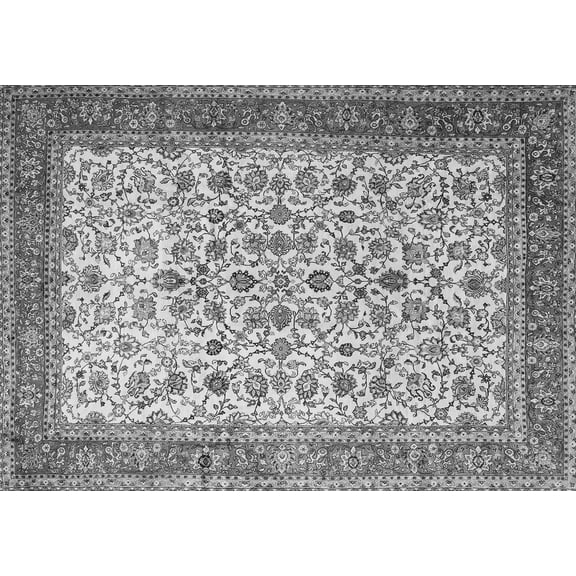 Ahgly Company Indoor Rectangle Persian Gray Traditional Area Rugs, 5' x 7'