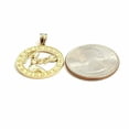 thumbnail image 3 of New 10k yellow Gold round Virgo zodiac sign Pendant charm astrology jewelry 2.3g, 3 of 12