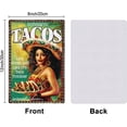 thumbnail image 2 of Letrero de hojalata "Authentic Tacos" Letrero de hojalata "Tacos Girl" Vive cada día como si fuera martes de tacos Letreros de metal, 2 of 8