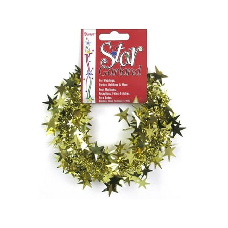 Gold Star Garland - Darice Garland Star 25' Gold